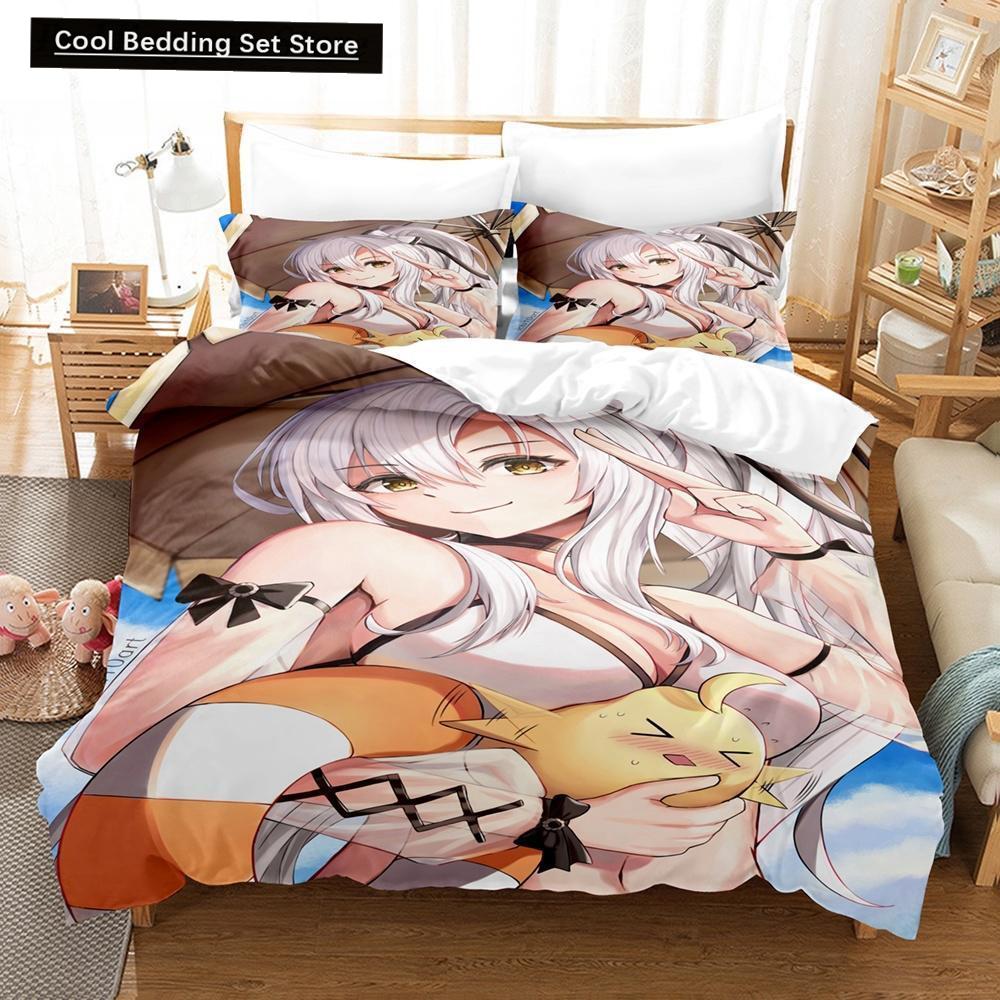 3D Print Anime Azur Lane Bedding Set Single Twin Full Queen King Size Bed Set Adult Kid Bedroom Duvet Cover Sets Bed Sheet Set
