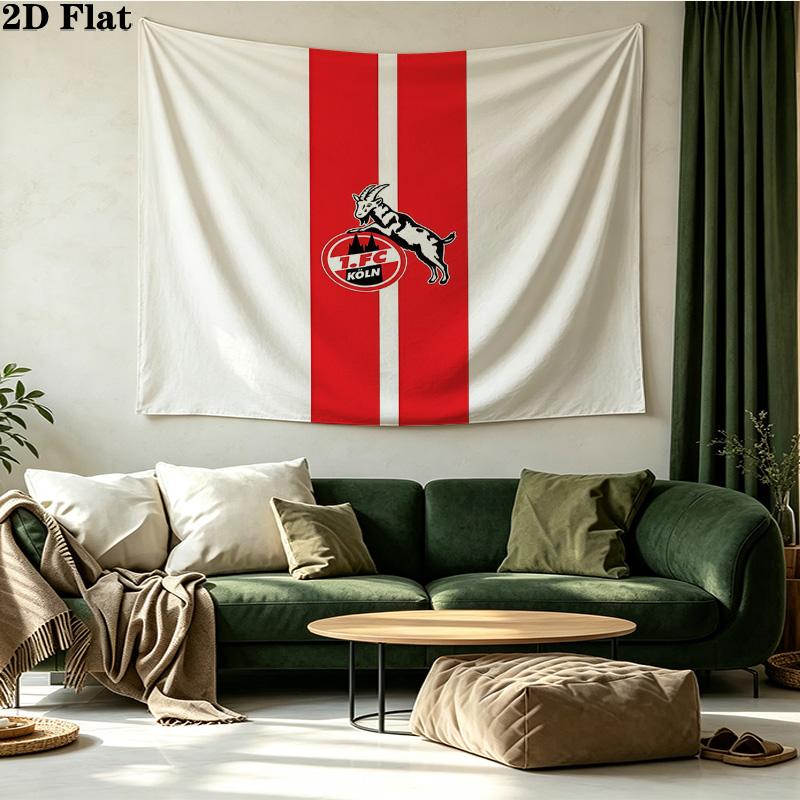 1. FC Köln Bedruckte Wandteppich – Wandbehang für Schlafzimmer, Wohnheime und Heimdekoration