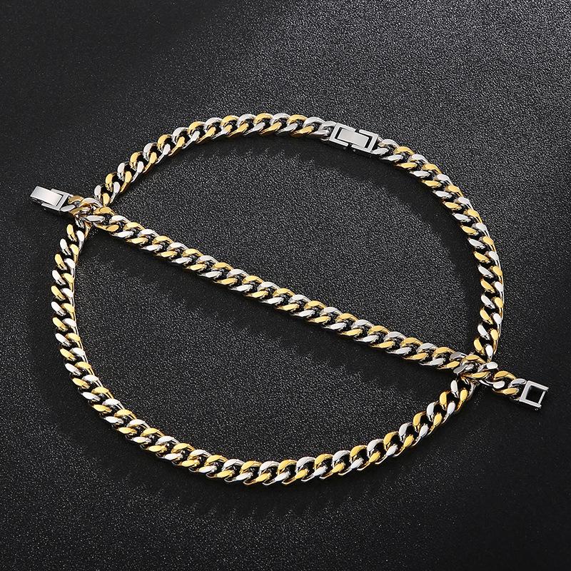 Handmade Diy Accessories Horsewhip Chain Titanium Steel Men 'S Bracelet Necklace 