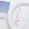 Sweet Phone Chain Strap Lanyard Flocking Cat Bead Pendant Phone Charm Hanging Decoration Cute Phone Accessories