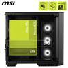 MSI MAG PANO 100R PZ PC Case, ATX Mid-Tower, Black, Pillarless Model, with 4 ARGB Fans, Tempered Glass Panel, Rear Connector Compatible (CS9191)