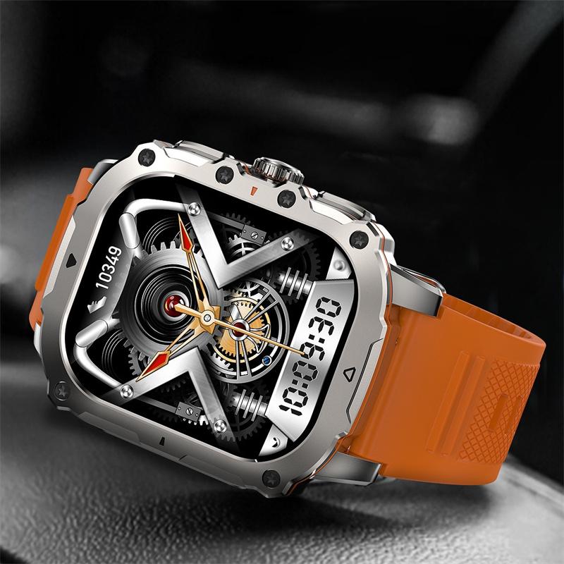 Amoled Smart Watch AK72 Rotary Button BT Call Music Player AI Voice Health Monitoring Fitness Sport Tracker Men Smartwatch