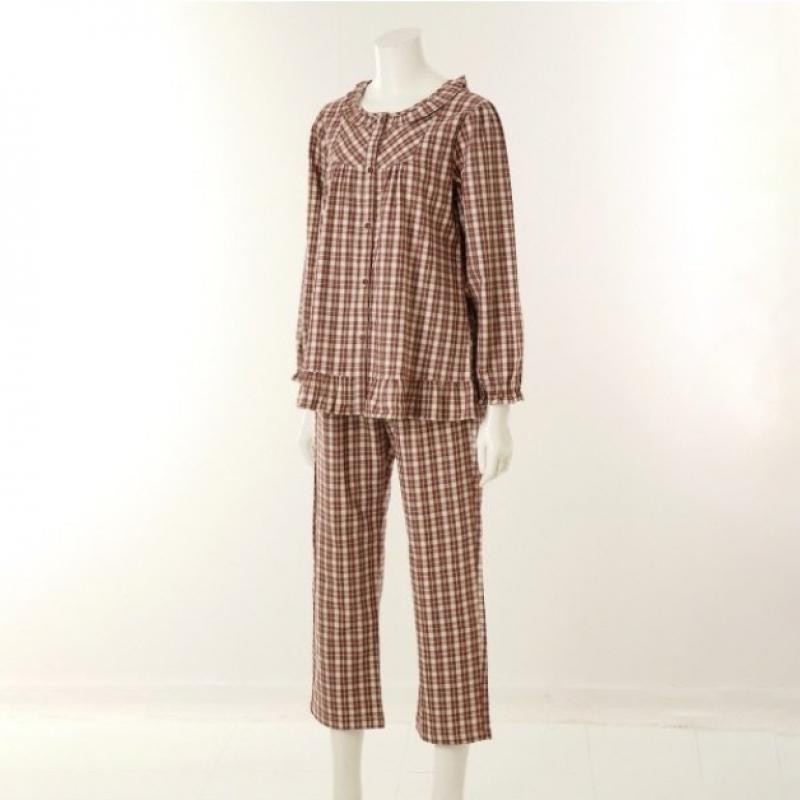 Venus Warme frische karierte Paarpflegewäsche S2 Vpa4580w Vpa4080m