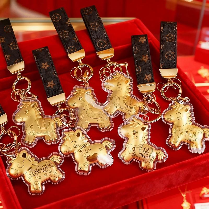 Horse Keychains New Year Party Favors Chinese New Year 2026 Decoraitons Cute Horse Keychains for Bags Holiday Gifts