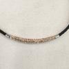 Atria Leather Chain Cubic Bar N Crystal Necklace OGGNEFR0003PCF