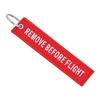 Portachiavi Rimuovere Prima del Volo Etichetta in Tessuto Resistente con Anello Metallico Portachiavi Stile Aeronautico per Uso Quotidiano e Accessori