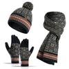 Winter Beanie Hat Scarf Set Women Slouchy Scarf Warm Knitted Hat for Outdoor