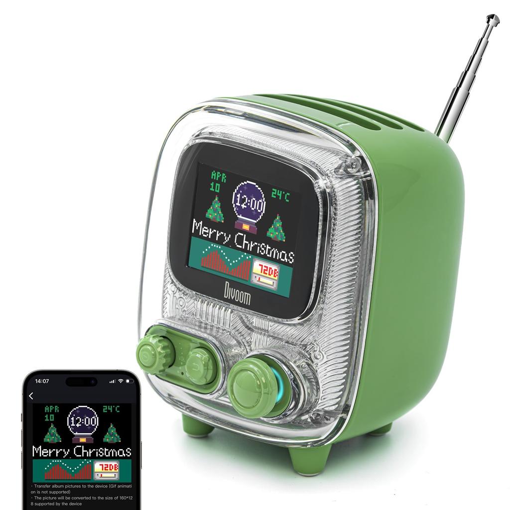 Divoom T-tiivoo-2 Mini Retro Bluetooth Portable Radios AM FM Vintage Sleep Aid Bluetooth Speaker High Quality Subwoofer