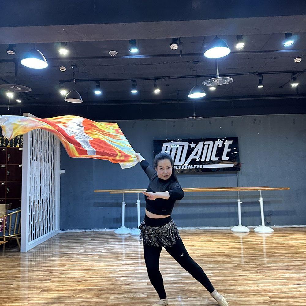 with Telescopic Sticks Belly Dance Accessories Props Colorful Scarves Flag  Dance Party