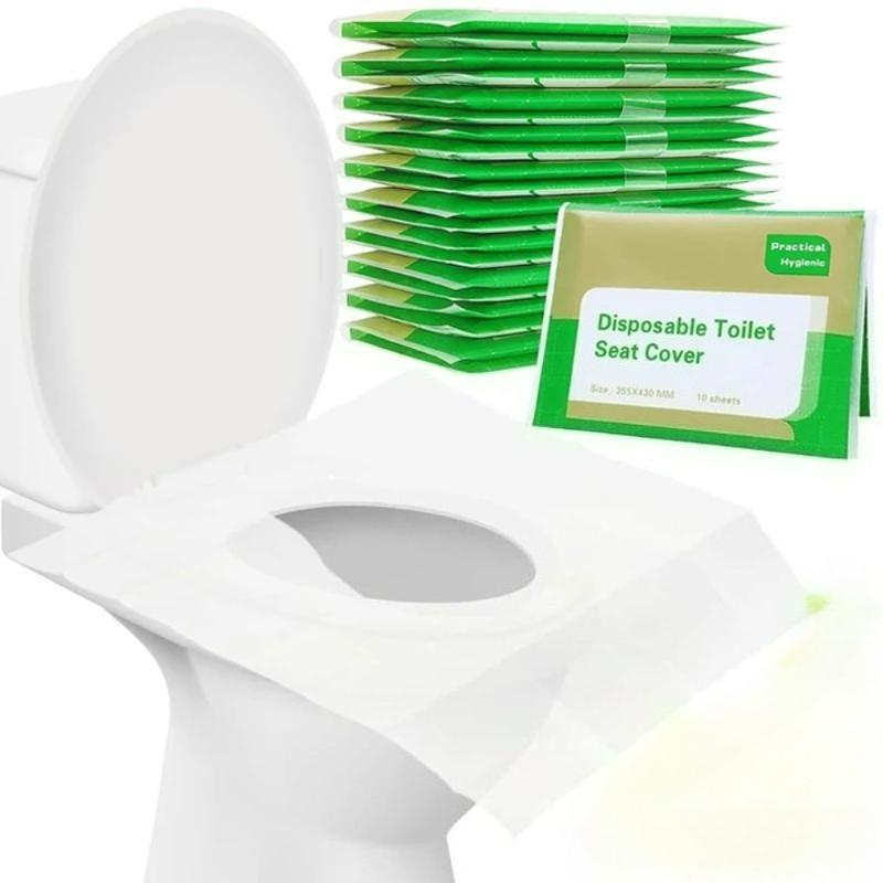 10PCS Portable Disposable Toilet Seat Covers Type Travel Camping Hotel Bathroom Accessories Paper Soluble Water