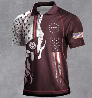 New men s polo shirt 3D retro printing men s summer casual short-sleeved sports casual short-sleeved polo shirt S