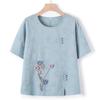LangSha Women's Summer Cotton-Linen Two-Piece Set