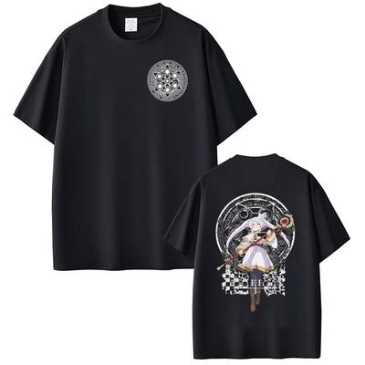 Anime Frieren Beyond Journeys End Frieren Tshirt Men Women Clothing Fashion Short Sleeve 100 Cotton Summer Tshirts Cosplay