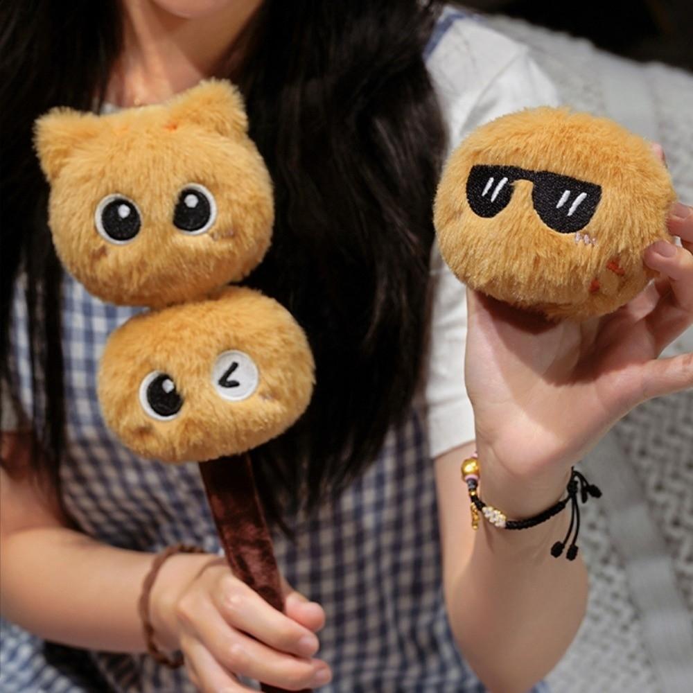 Tanghulu Cat Head Lush Toy Small Ball Creative Cat Stuffed Toy Cartoon Cat Doll  Children Gift