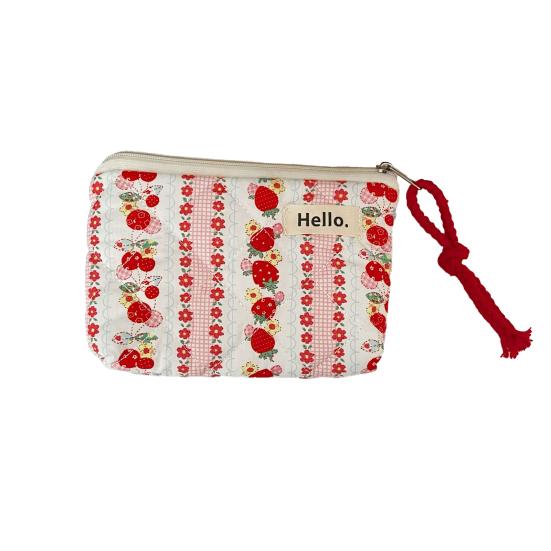 

Хлопковый Стеганый Цветочный Кошелек для Монет Милый Мини-Чехол для Цифровой Камеры на Молнии для Женщин Девушек Маленький Дорожный Органайзер для Косметики Туалетных Принадлежностей