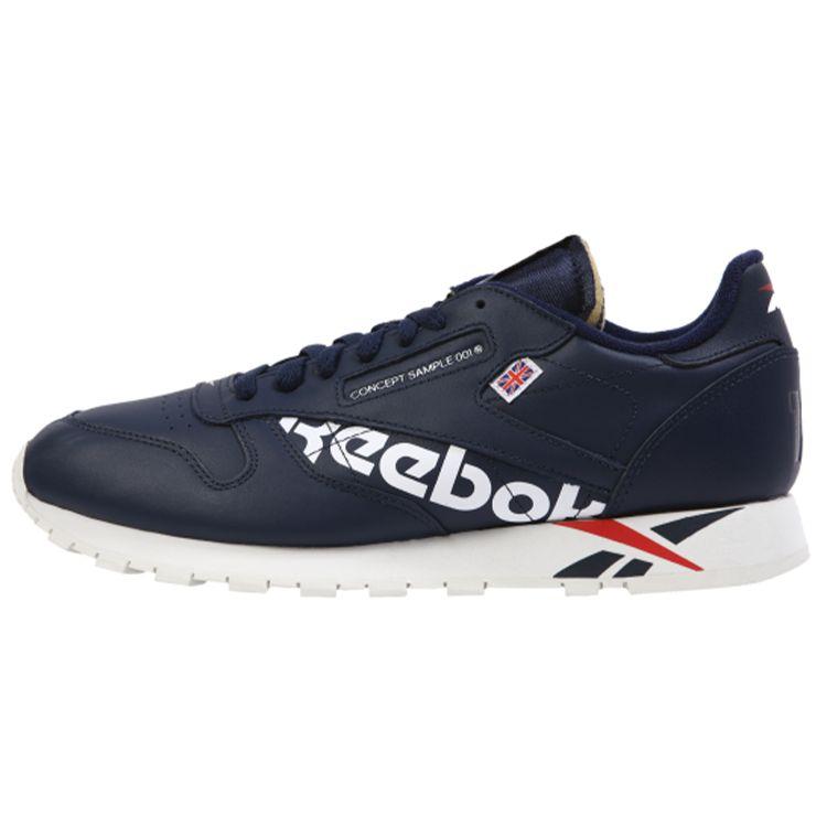 

Кроссовки унисекс Reebok Classic Leather MU Navy Blue White Red DV5050