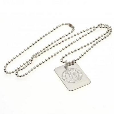 Silver Plated Dog Tag And Chain