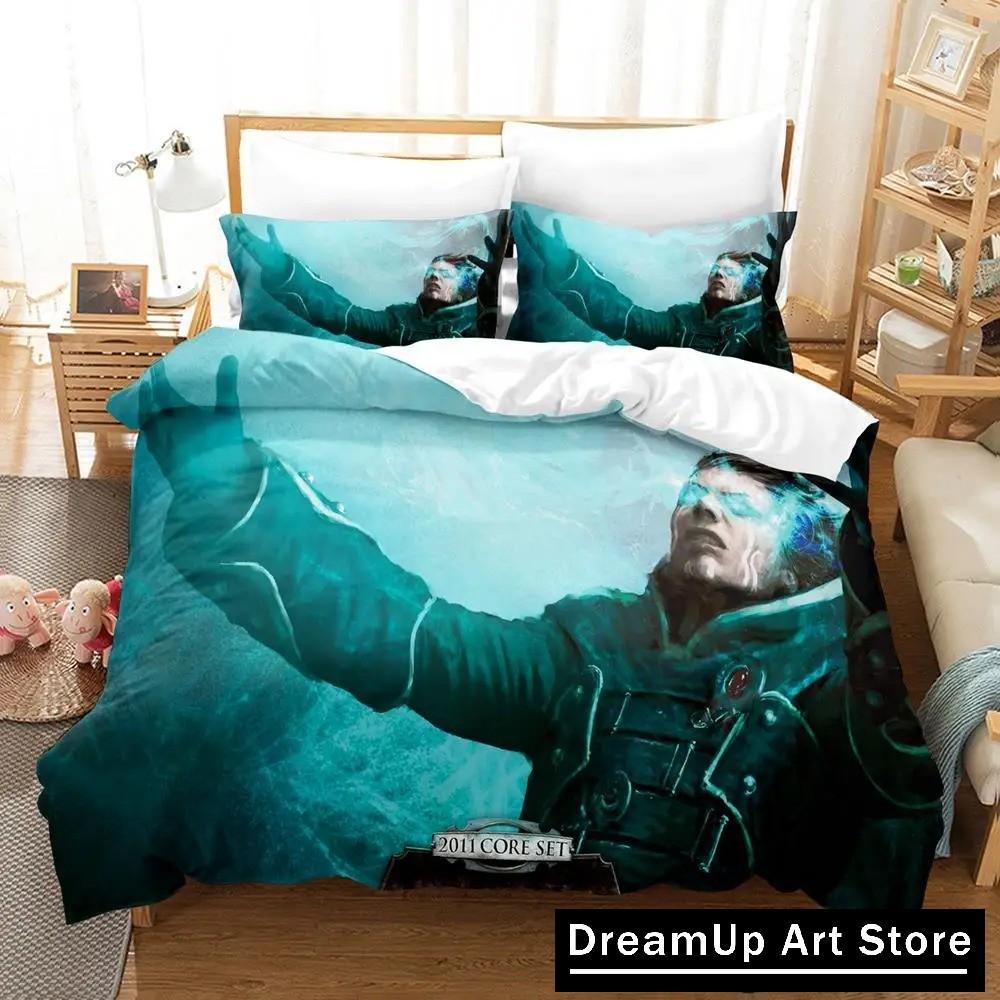 3D M-Magic The Gathering Bedding Set Quilt Cover Bed Cover with Pillowcase Twin Single Queen King Size Boys Adult Home Textile