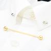 3pcs Copper Metal Tie Pin Luxury Men Necktie Buckle Creative Collar Button  Men Accessories