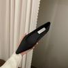2024 Fashion Breathable Satin Flat Shoes Women's Mesh Casual Shoes Soft Rubber Sole Pointed Toe Slip-On Loafers