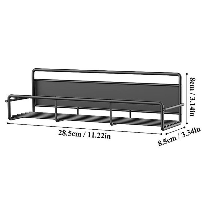 

Магнитная полка для хранения специй черная полки для холодильника органайзер для шкафа кухонные аксессуары боковая полка для холодильника S