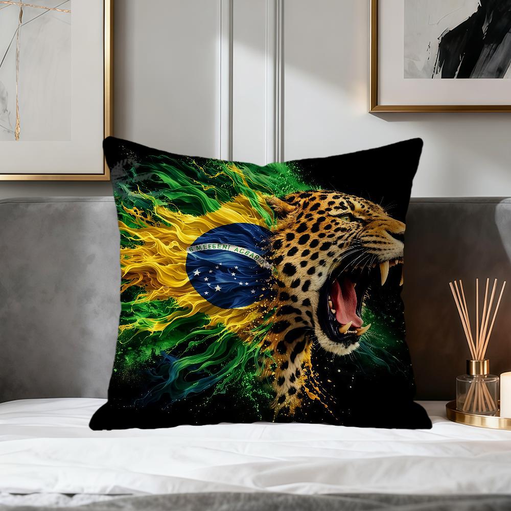 retro pattern Brazil vintage art soft pillowcase Sofa Living Room Home office Decor Protective Covers party hogar pillow cover