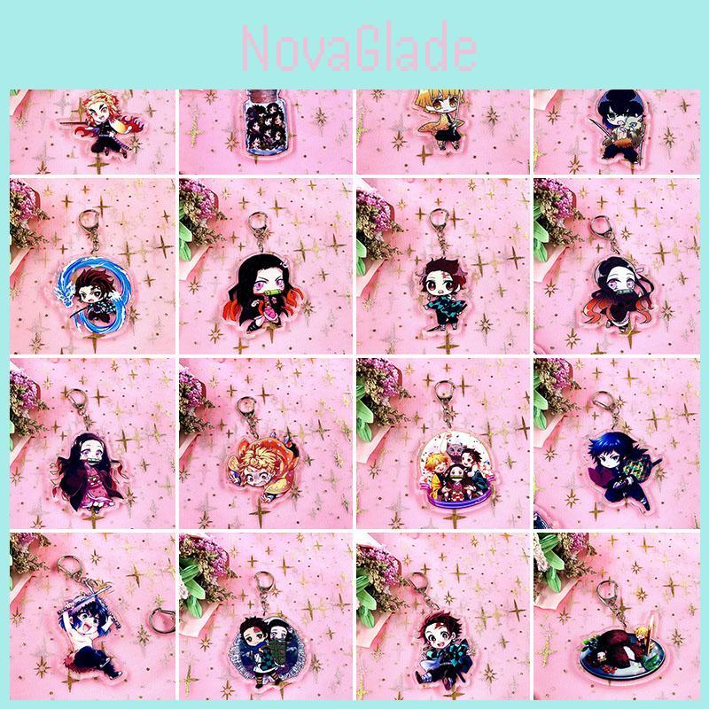 Entzückender Demon Slayer Kimetsu No Yaiba Acryl-Schlüsselanhänger für Anime-Enthusiasten