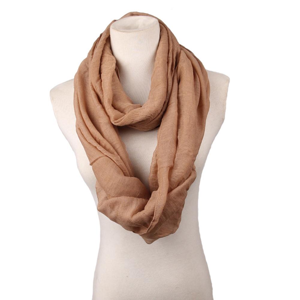 Winter Thick Soft Fabric Knit Loop Circle Scarf for Women
