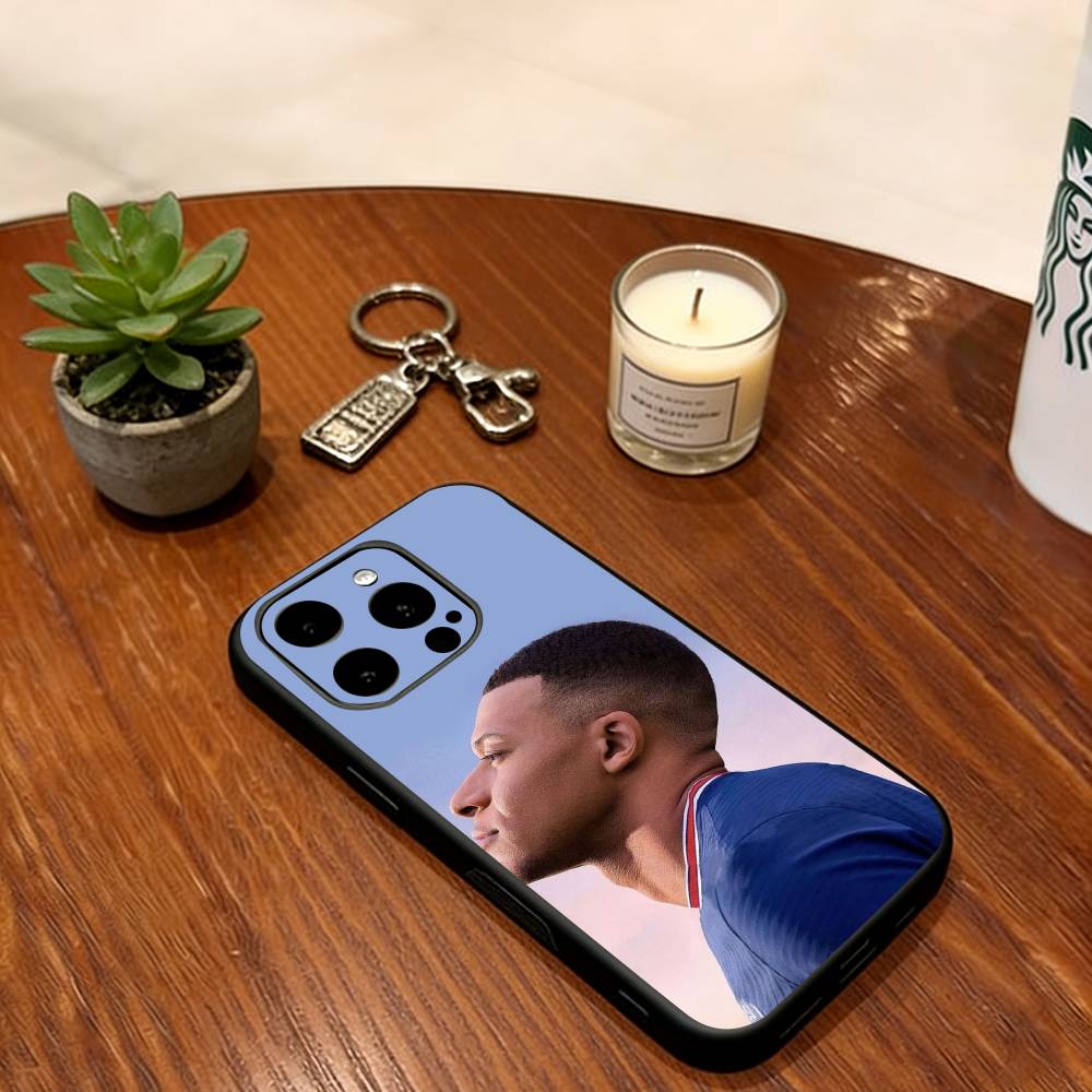 Kylian Mbappe Phone Case For iPhone 17, 16,15,14,13,12,11 Plus,Pro Max, Others Soft Silicone Black Cover