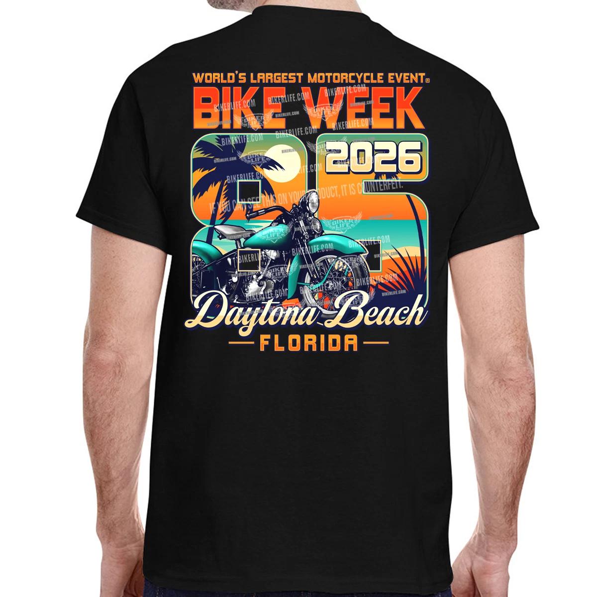 T-Shirt 2026 Bike Week Daytona Beach Official Logo No Harley S