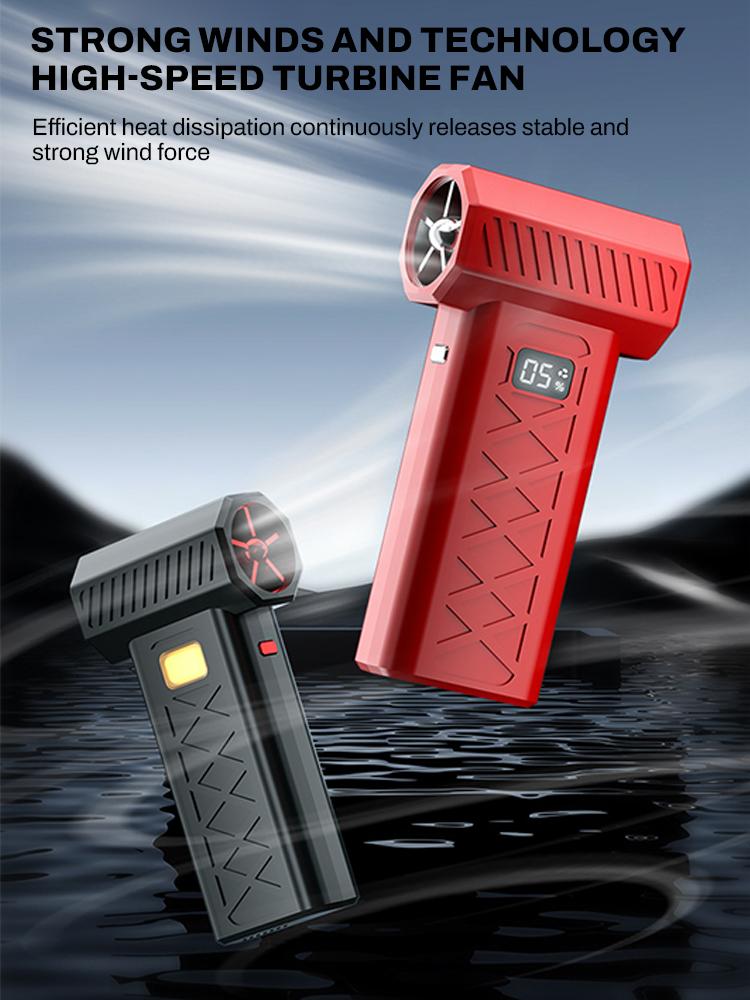 Violent Fan 250000RPM Powerful Air Blower Turbo Fan with LED Display& Lighting Dust Cleaner 6 Speeds Brushless Turbo Jet Blower