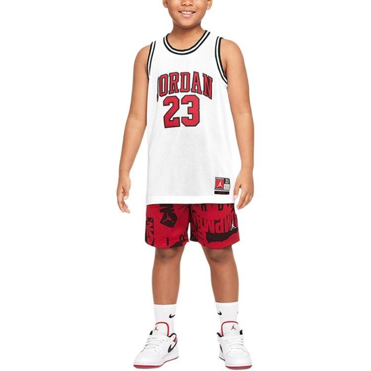 (GS) Air Jordan Graphic Basketball Tank White Kids DO1968-100 L