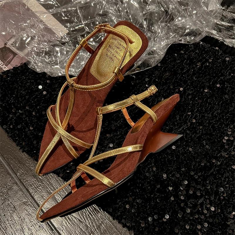 Fashion Summer Women's Sandals Fashion Pointed Toe Platforms Sandals Shoes for Women Sexy Dance Shoes Pumps Stripper Party Female Shoes