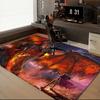 1PC Dragon's Fiery Warcraft Game Floor Mat for Living Room, Game Rooms, Office, Bedroom, Office Floor Mat Playful Design, Christmas Fan Gifts