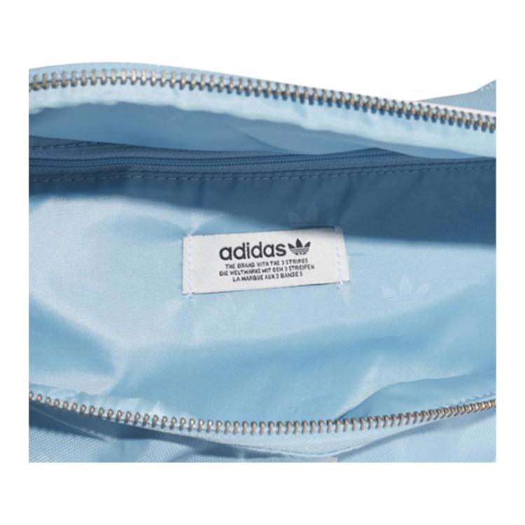 Adidas Originals Classic Logo Sports Casual Polyester Chest Bag Shoulder Crossbody Waist Bag Unisex Bags Baby-Blue DH4316