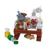 Medieval MOC Scene Building Block Gallow Pirate Ship Cage Elf Treehouse Wizard Kitchen Furniture Pool Notice Board Toy Gift K026