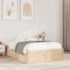 Vidaxl Bed Frame Without Mattress, 135X190 Cm, Solid Pine Wood