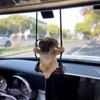 Cute Dog Car Rearview Mirror Ornaments Hanging Pendants Keychain Accessories