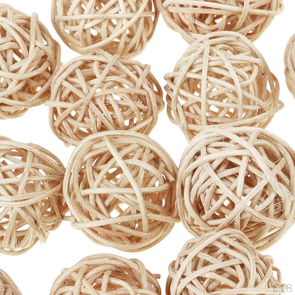10 Pcs Wicker Rattan Balls Decorative DIY Craft Wedding Home Decorations
