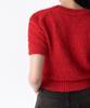 MUSINSA STANDARD WOMAN Women'S Fancy Yarn Crew Neck Short Sleeve Knit [Red]