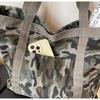 Borsa a Tote in Tela con Stampa Leopardo - Borsa a Spalla di Grande Capacità per Donna, Perfetta per il Tempo Libero o per il Lavoro.