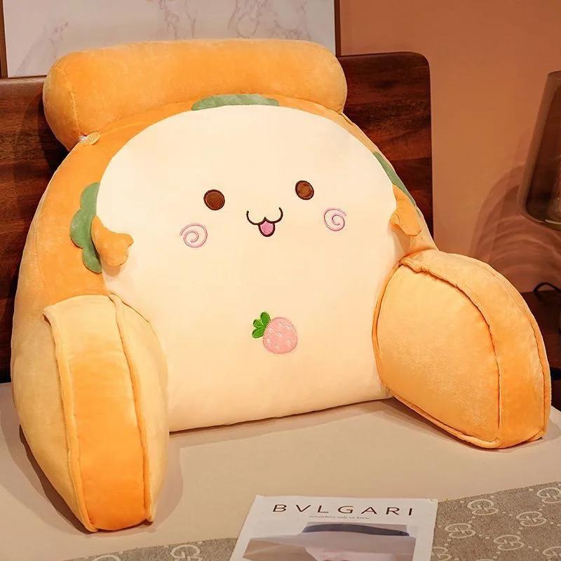 Cute Cartoon U-Shaped Cushion - Soft Cotton Neck Waist Protection Pillow Sofa Bed Office Chair Backrest for Reading Support