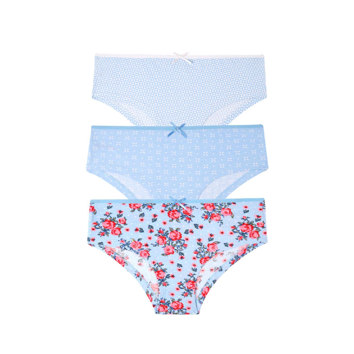 

3-piece Patterned Hipster Panties S