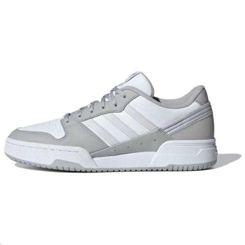 Adidas Originals Team Court 2 2 Anti-Slip Wear-Resistant Low-Top Skateboard Shoes Unisex White Gray Sneakers IF1199