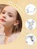 Kolip Hypoallergenic Surgical Stainless Steel Earrings for Girls, Cute Flower Heart Pearl Bow Earrings for Women