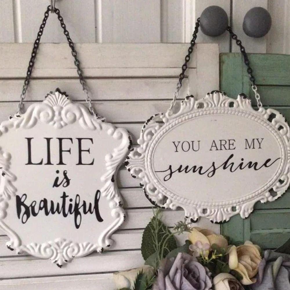 Iron Wall Hanging Retro Wall Decoration Pendant Doorplate Decoration Hanging  Shop
