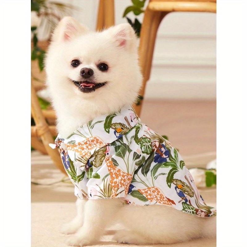 

Pati Paints Художник Отпуск 1 шт. Тканый материал Лист и Животный принт Рубашка для питомца для кошки и собаки для весны M разноцветный