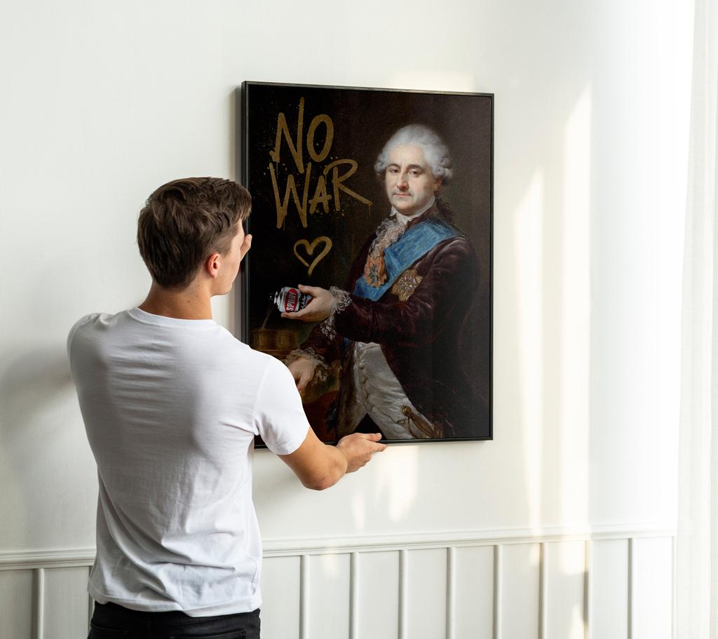 Canvas Painting Stop War Pop Art Portrait