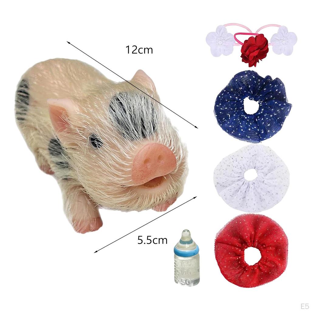 Small Reborn Pig Toy Lifelike for Photography Props Photo Collectibles