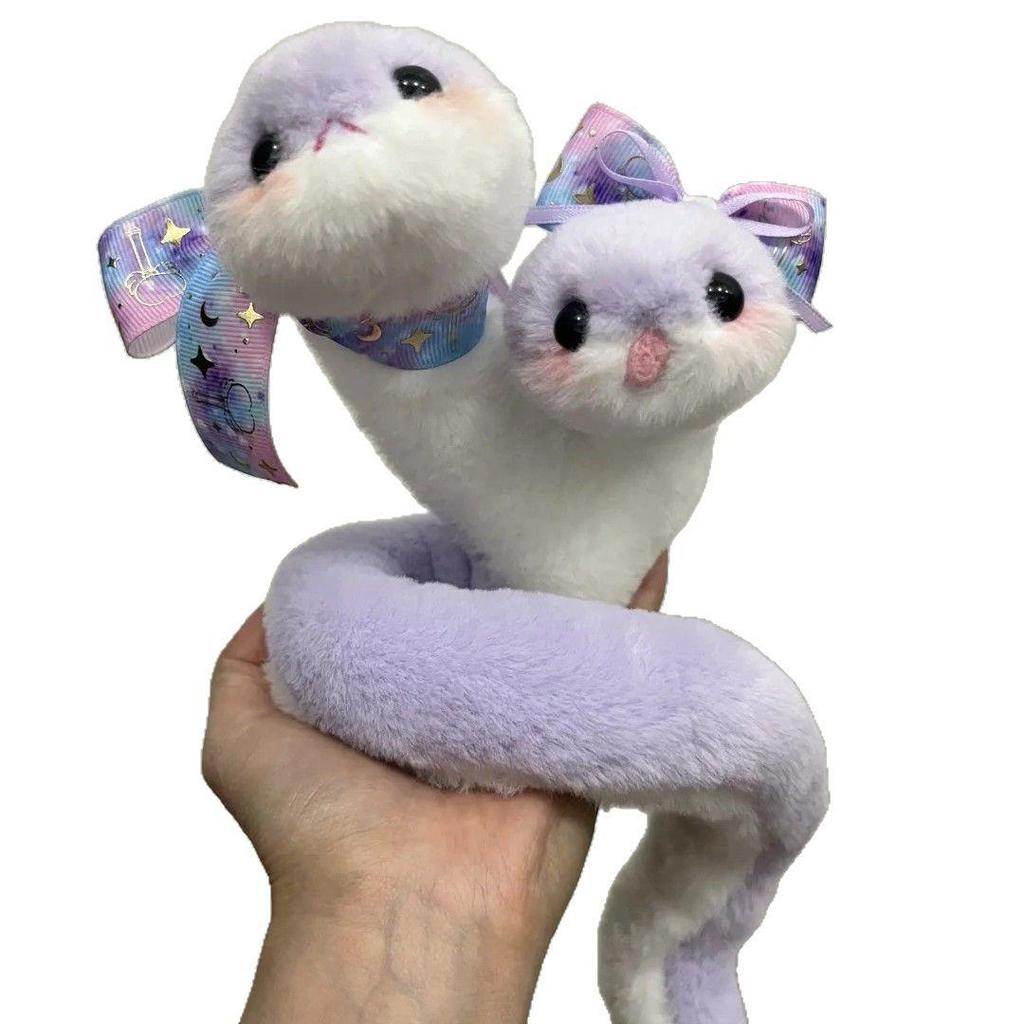 2025 Año de la Serpiente: Peluche de Serpiente Bicefala Colorida - Lindo y Divertido Colgante de Adorno